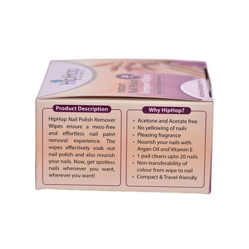 HipHop Nail Polish Remover Wipes - Acetone & Acetate Free (30 wipes): Buy HipHop  Nail Polish Remover Wipes - Acetone & Acetate Free (30 wipes) Online at  Best Price in India | Nykaa