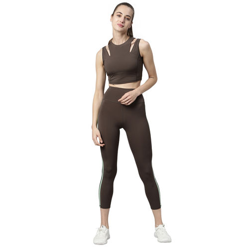 Buy Enamor Athleisure Night Dry Fit In-Built Shelf Bra Vest - Green online