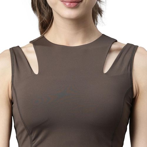 Buy Enamor Athleisure Night Dry Fit In-Built Shelf Bra Vest - Green Online