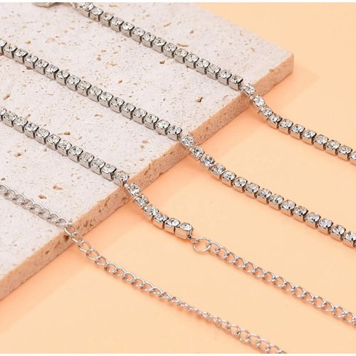 Buy ISHKAARA Rhinestone Waist Chain Silver Online