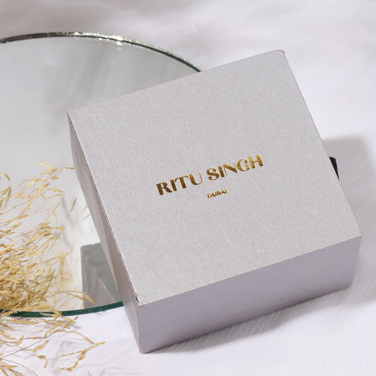 Buy Ritu Singh Grey Contemporary Half Hoop Earrings Online