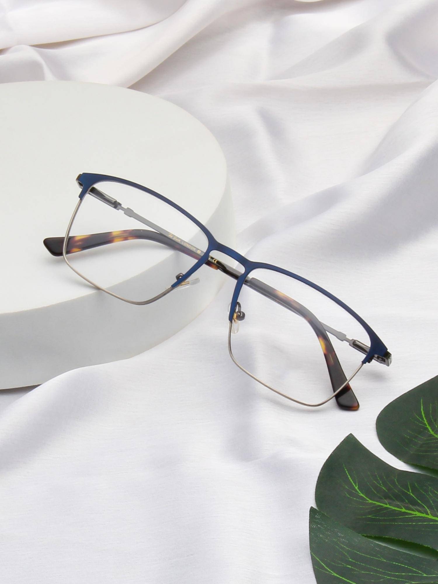 TED SMITH Unisex Blue Full Rim Wayfarer Frame (54)