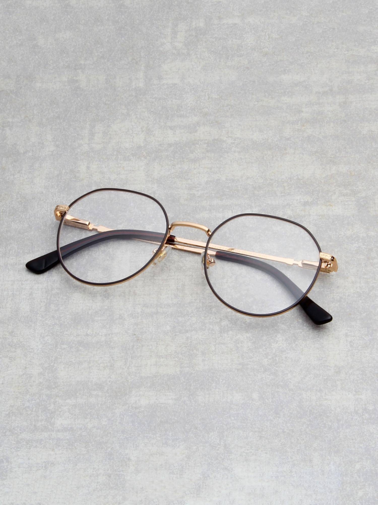 TED SMITH Unisex Gold Full Rim Round Frame (50)