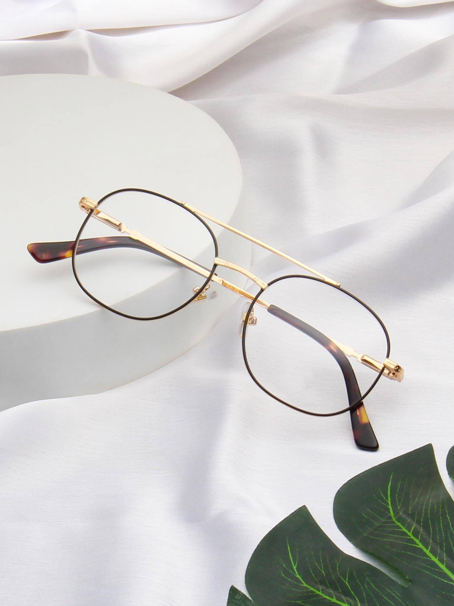 TED SMITH Unisex Gold Full Rim Square Frame (50)