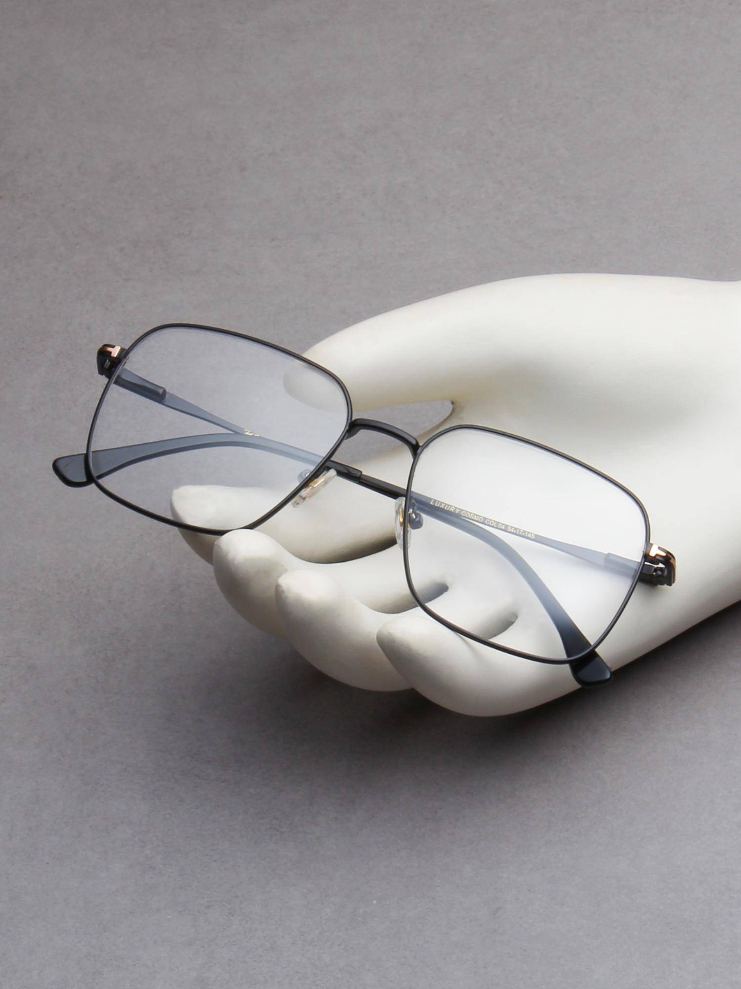 TED SMITH Unisex Black Full Rim Square Frame (54)