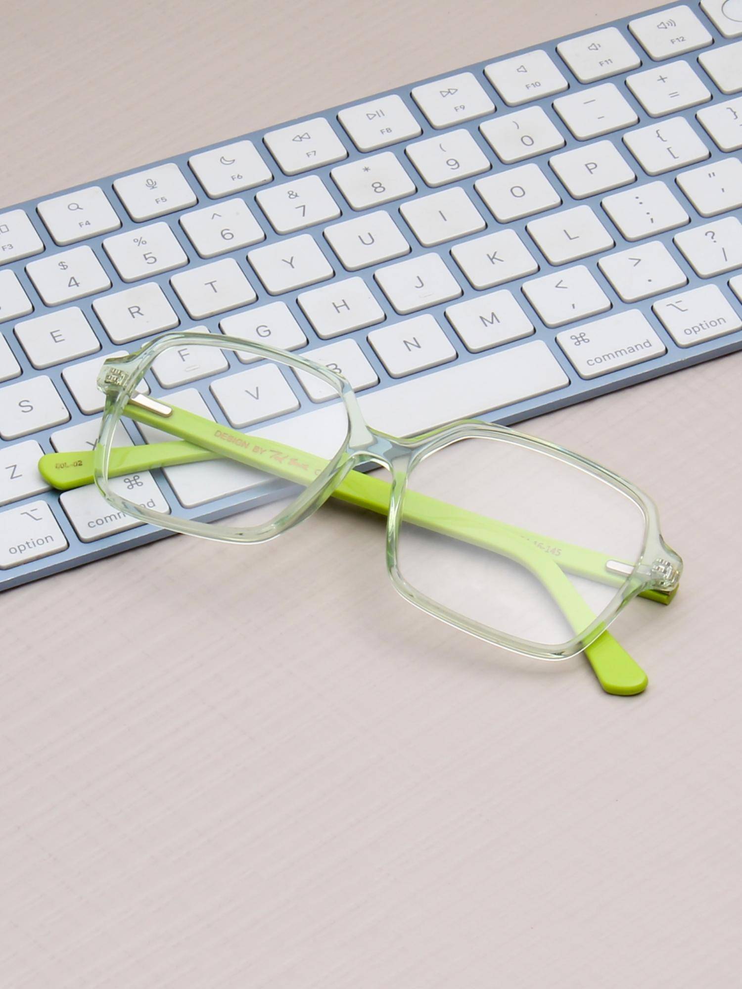 TED SMITH Unisex Green Full Rim Square Frame (54)