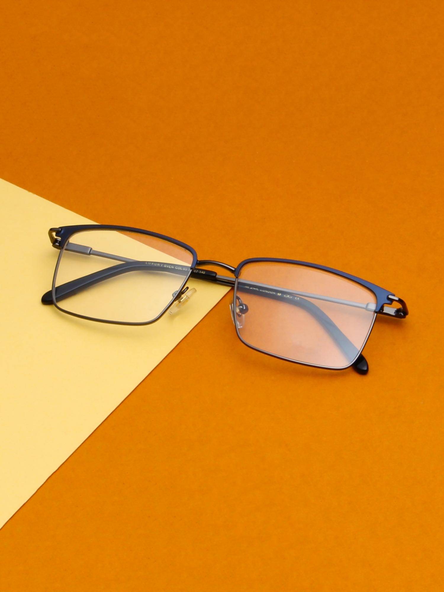 TED SMITH Unisex Blue Full Rim Rectangle Frame (52)