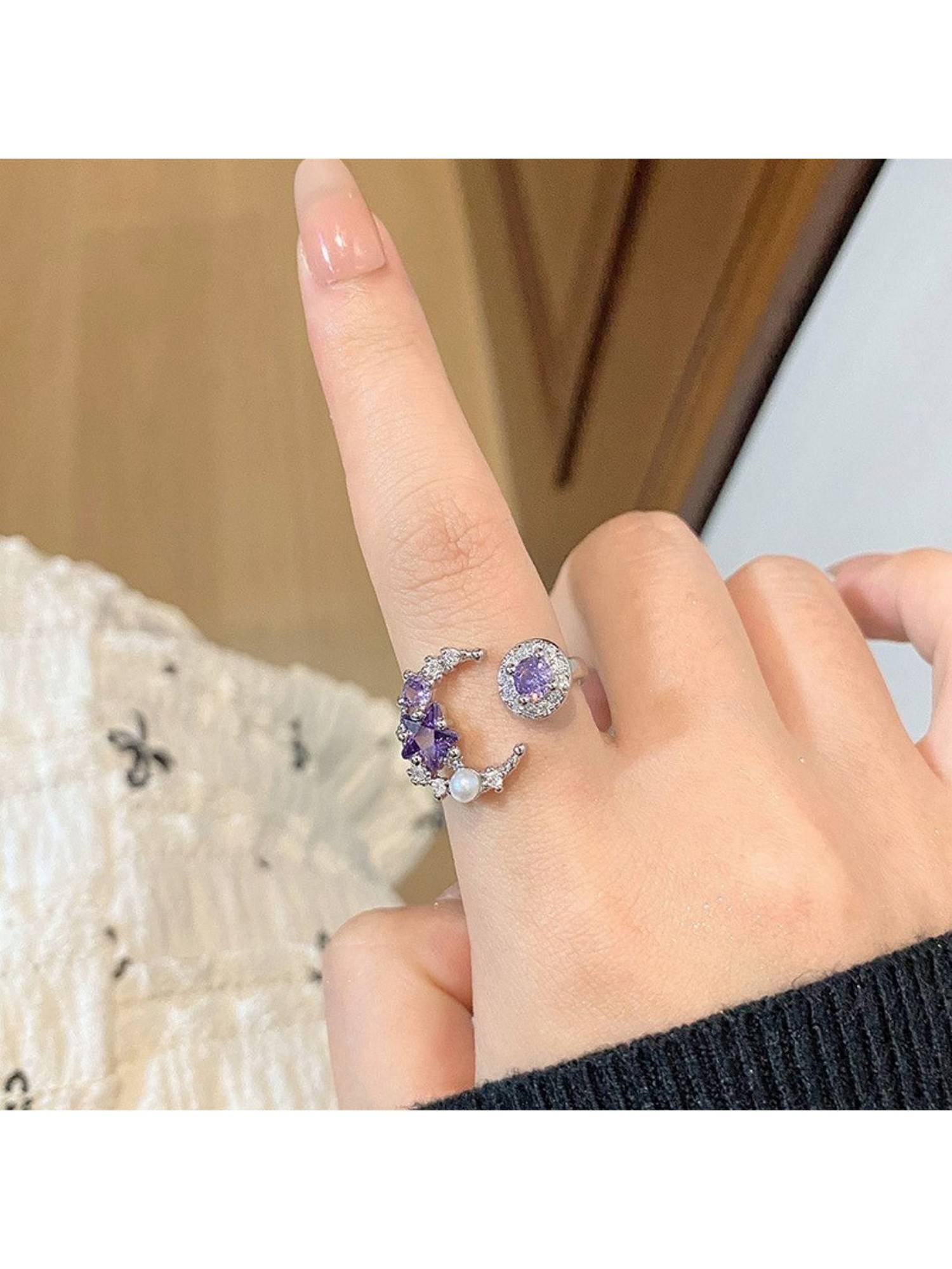 ESTAILO FASHION Moonlit Blossom Ring