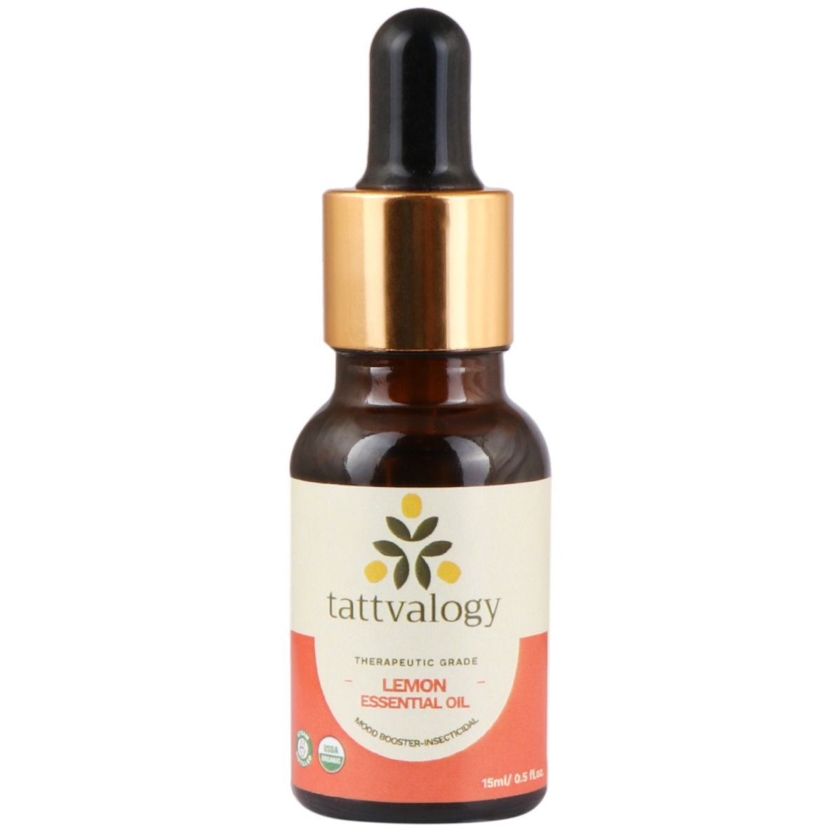 Tattvalogy Lemon Essential Oil, Therapeutic Grade Mood Booster Insecticidal for Skin & Hair