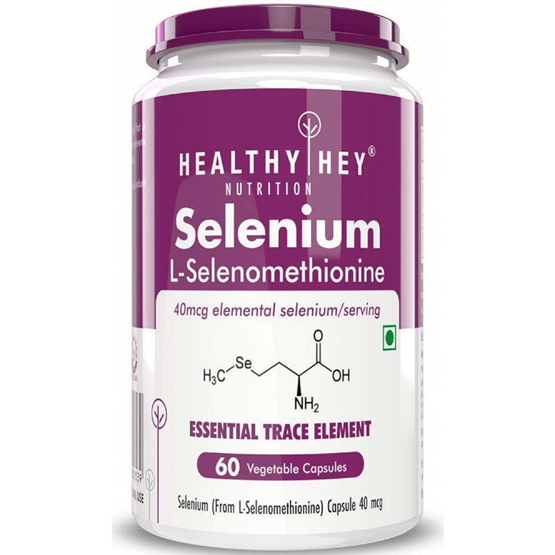 HealthyHey Nutrition Selenium 40mcg, Superior Absorption - Veg Capsules