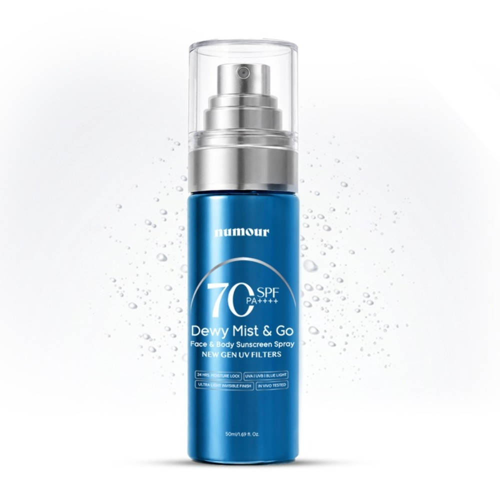 Numour Dewy Mist & Go In Vivo Tested SPF 50 PA++++ Face & Body Sunscreen Spray