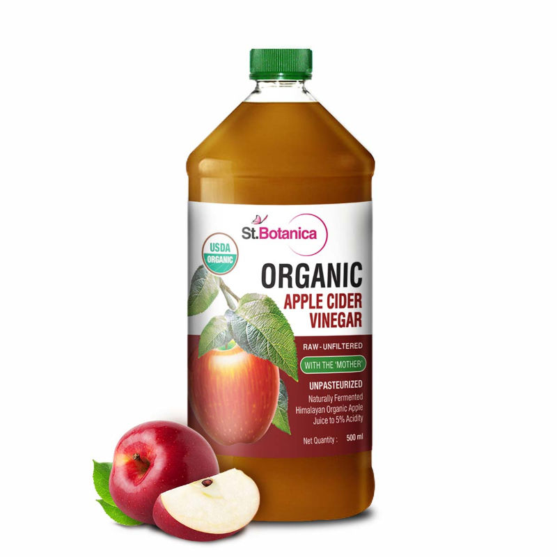 St.Botanica USDA Organic Apple Cider Vinegar - Raw, Unfiltered With Mother Vinegar