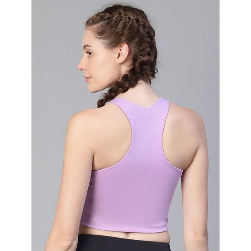 Buy Athlisis Purple Non-Wired Removable Padding Sports Bra Online