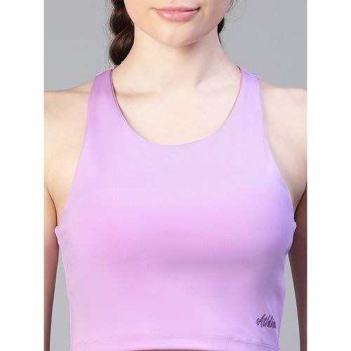 Buy Athlisis Purple Non-Wired Removable Padding Sports Bra online