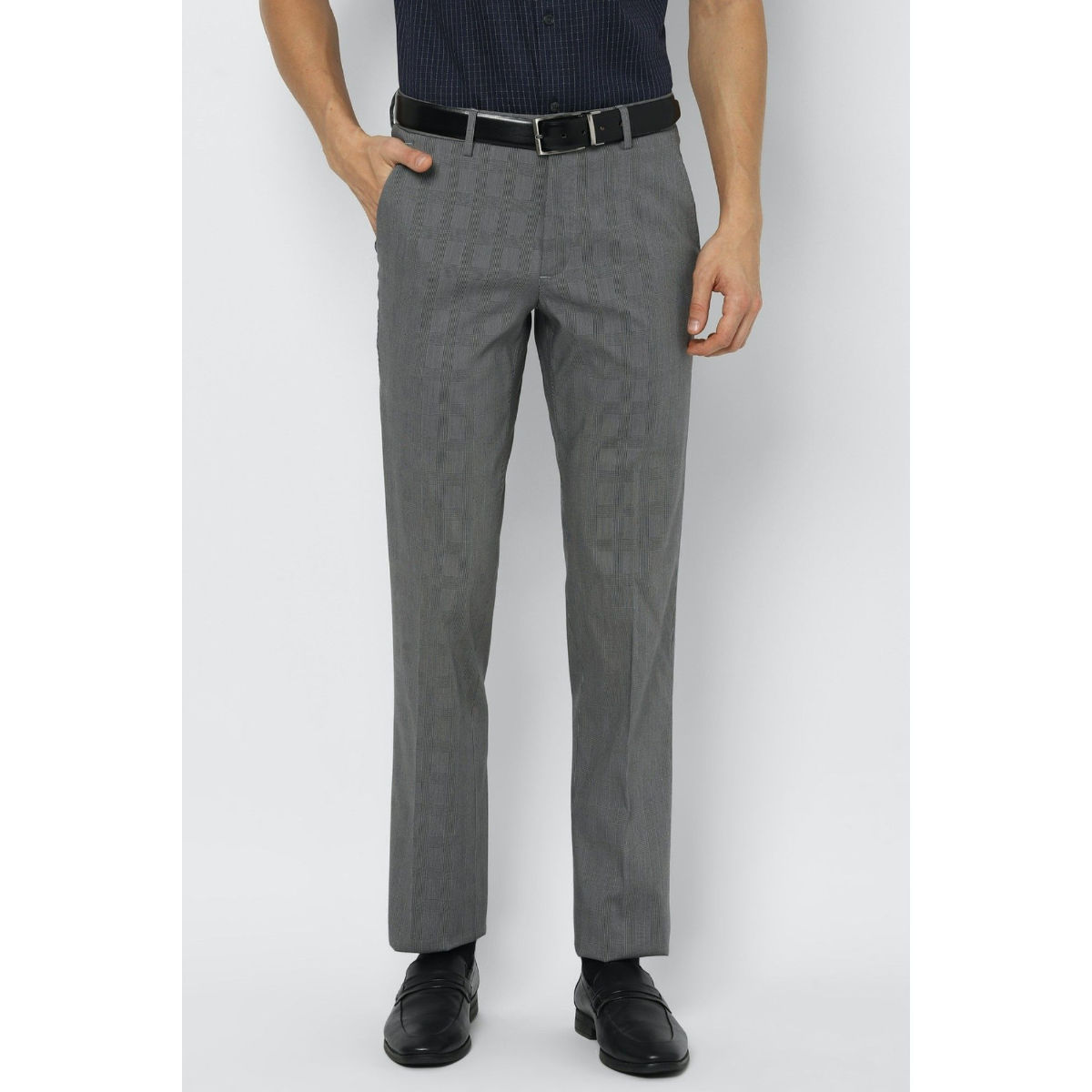 Louis Philippe Men Grey Slim Formal Trousers Buy Louis Philippe Men Grey  Slim Formal Trousers Online at Best Price in India  NykaaMan