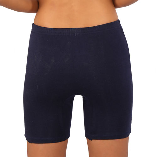 Buy Bralux Cotton-Spandex Cycling Shorts Navy Blue Colour Online