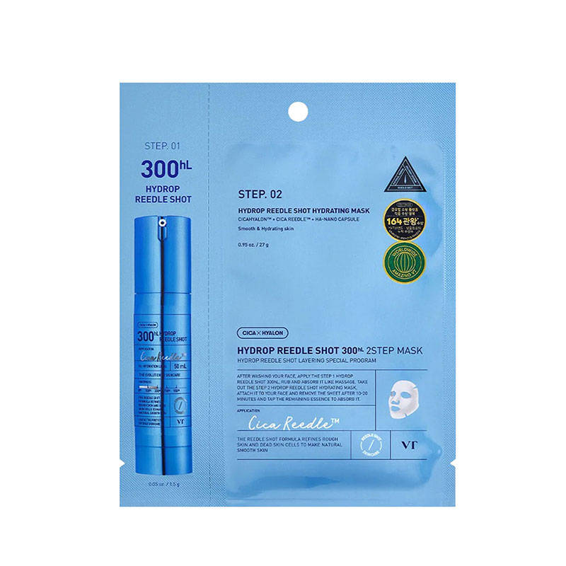 VT Cosmetics Hydrop Reedle Shot 300hL 2-Step Mask
