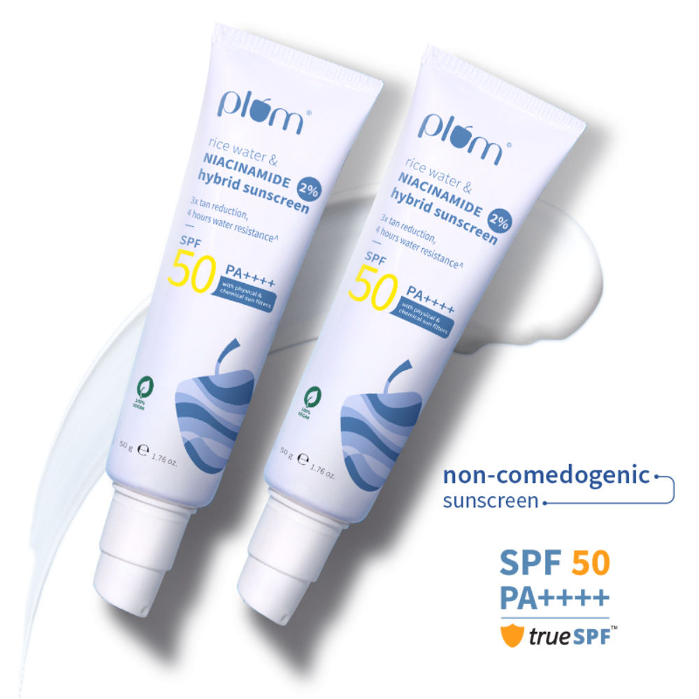 Plum 2% Niacinamide Sunscreen SPF 50 PA+++ (Pack Of 2)