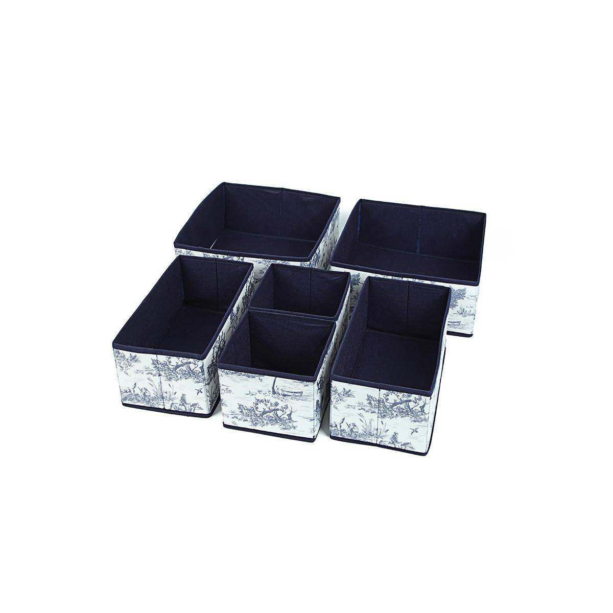 House of Quirk Multi-Color Foldable Closet Drawer Organizers (Set Of 6)