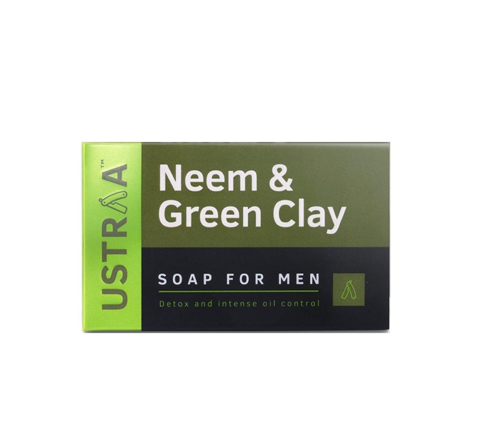 Ustraa Neem & Green Clay Soap For Men