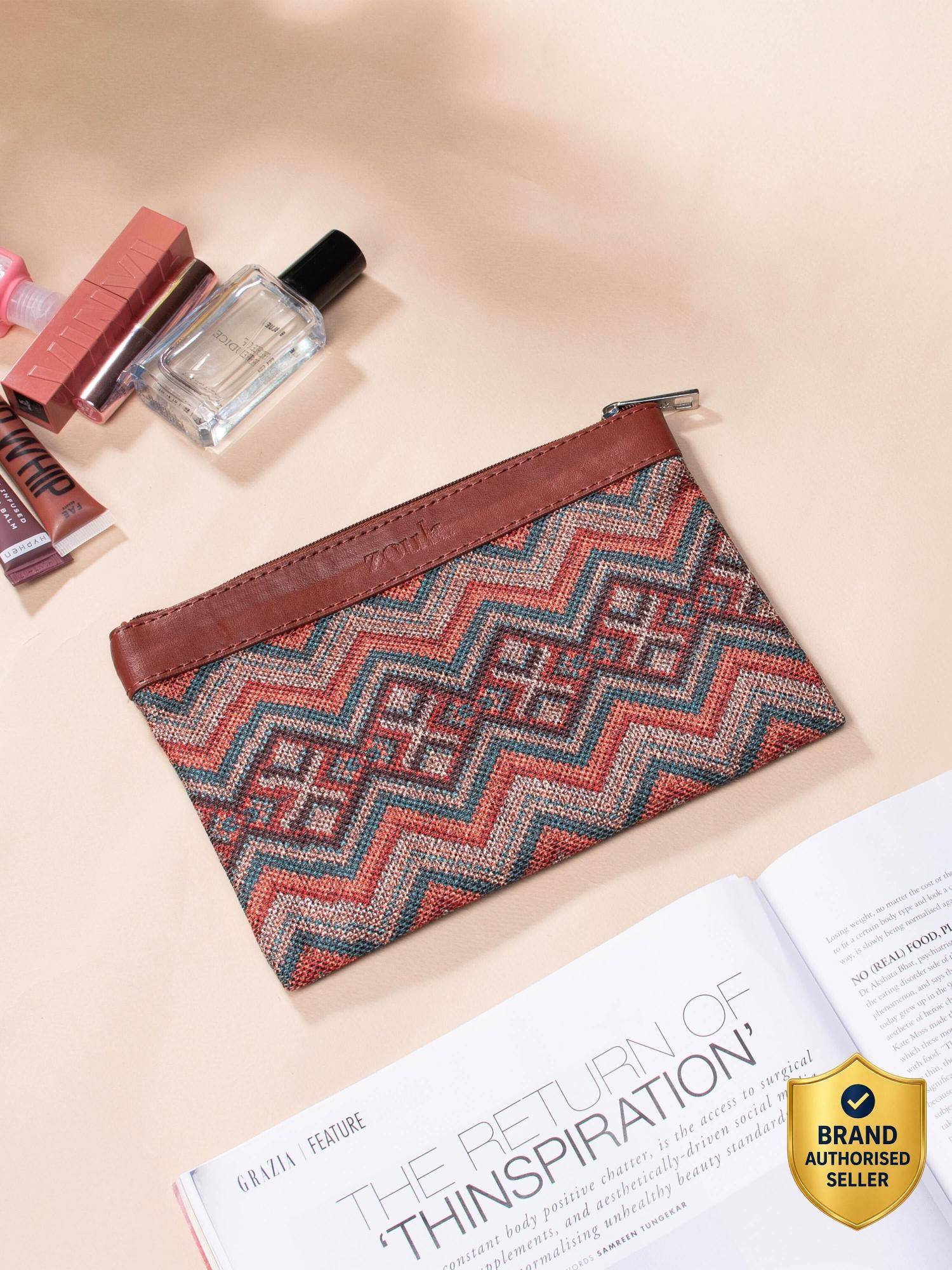 Zouk Gwalior Weaves Vegan Leather Utility Pouch