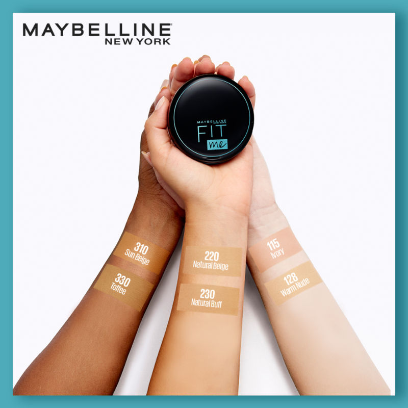 maybelline fit me compact swatches