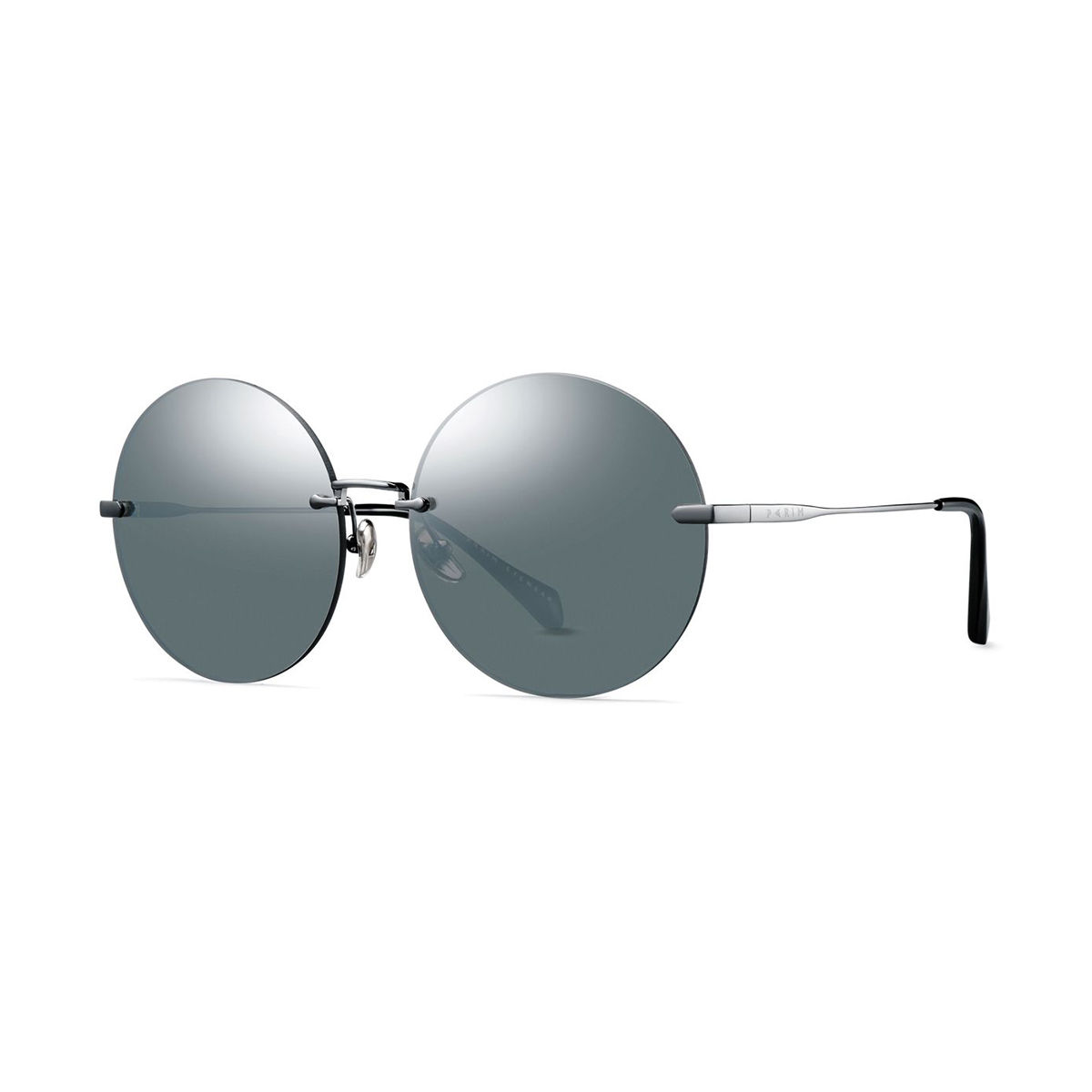 Kaylee Round Black Full-Frame Metal Sunglasses | GlassesShop