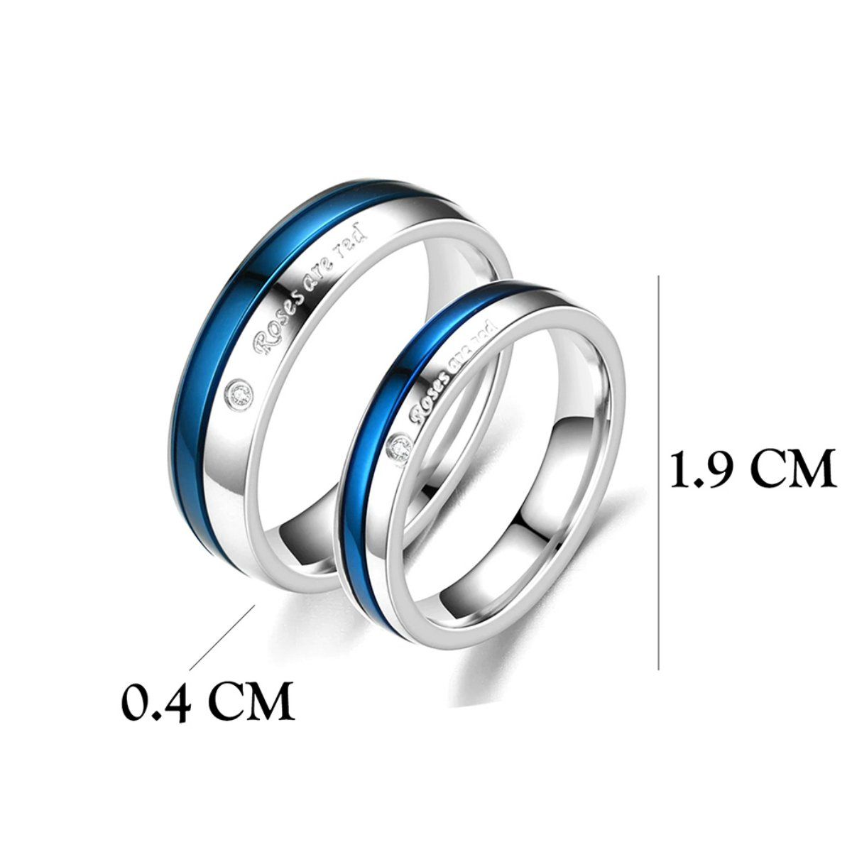 Dsnyu 6MM Silver Wedding Band Blue Center Engagement Ring for Men Women  Comfort Fit Size, Men Women Stainless Steel Statement Ring High Polish Blue  Line, Size 6 | Amazon.com