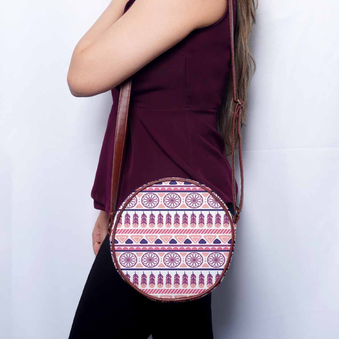 Craferia Export Multicolor Sling Bag Stylish Round shape ikkat printed  shoulder cross-body bag / sling bag Multicolor - Price in India |  Flipkart.com