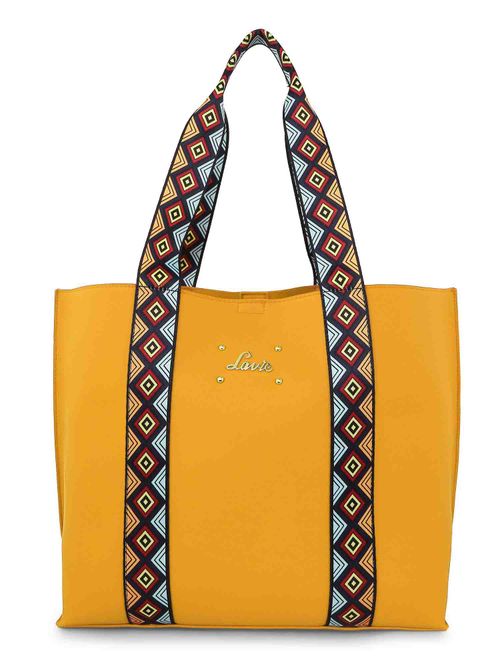 Lavie Yellow Polyurethane Arashiyama Med Tote Bag Buy Lavie Yellow Polyurethane Arashiyama Med Tote Bag Online At Best Price In India Nykaa