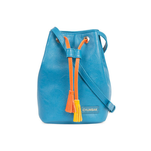 Buy Chumbak Tassel Drawstring Sling Bag Teal Online