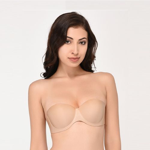 Buy PrettyCat Strapless Seamless Backless Pushup Bra - Nude Online