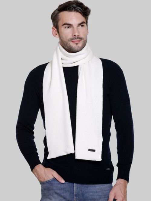 513 Mens Acrylic Woollen Solid Ribbed Winter Muffler