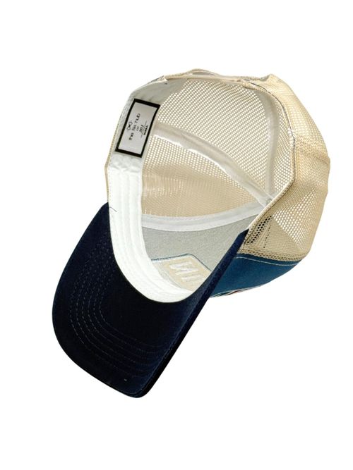 Buy The Tie Hub Blue Beige Navy Mens Station 1865 Mesh Snapback