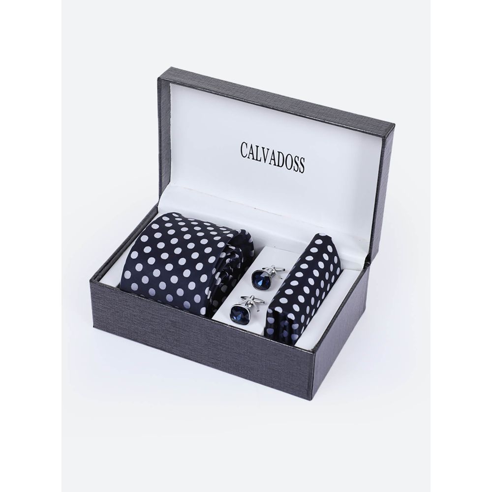 Calvadoss Premium Broad Tie,cufflinks,pocket Square Combo