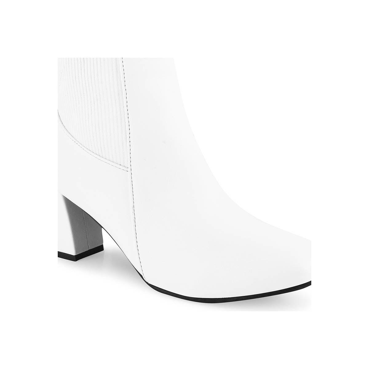 Block heel white outlet boots