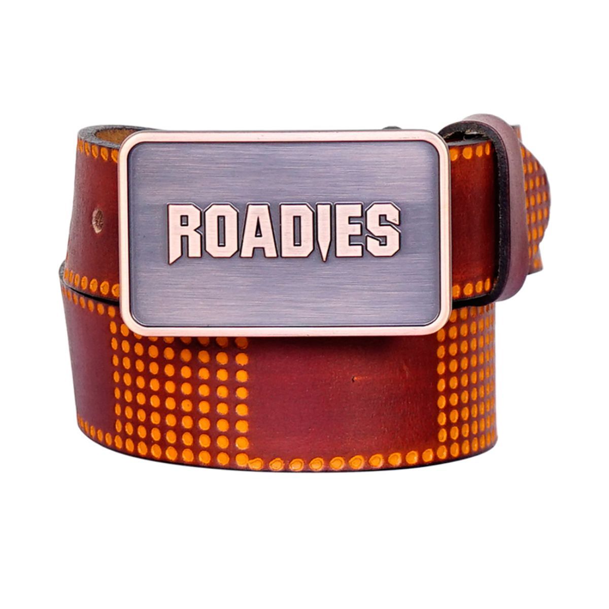 Justanned Roadies By Men'S Dot Texture Leather Belt (32)