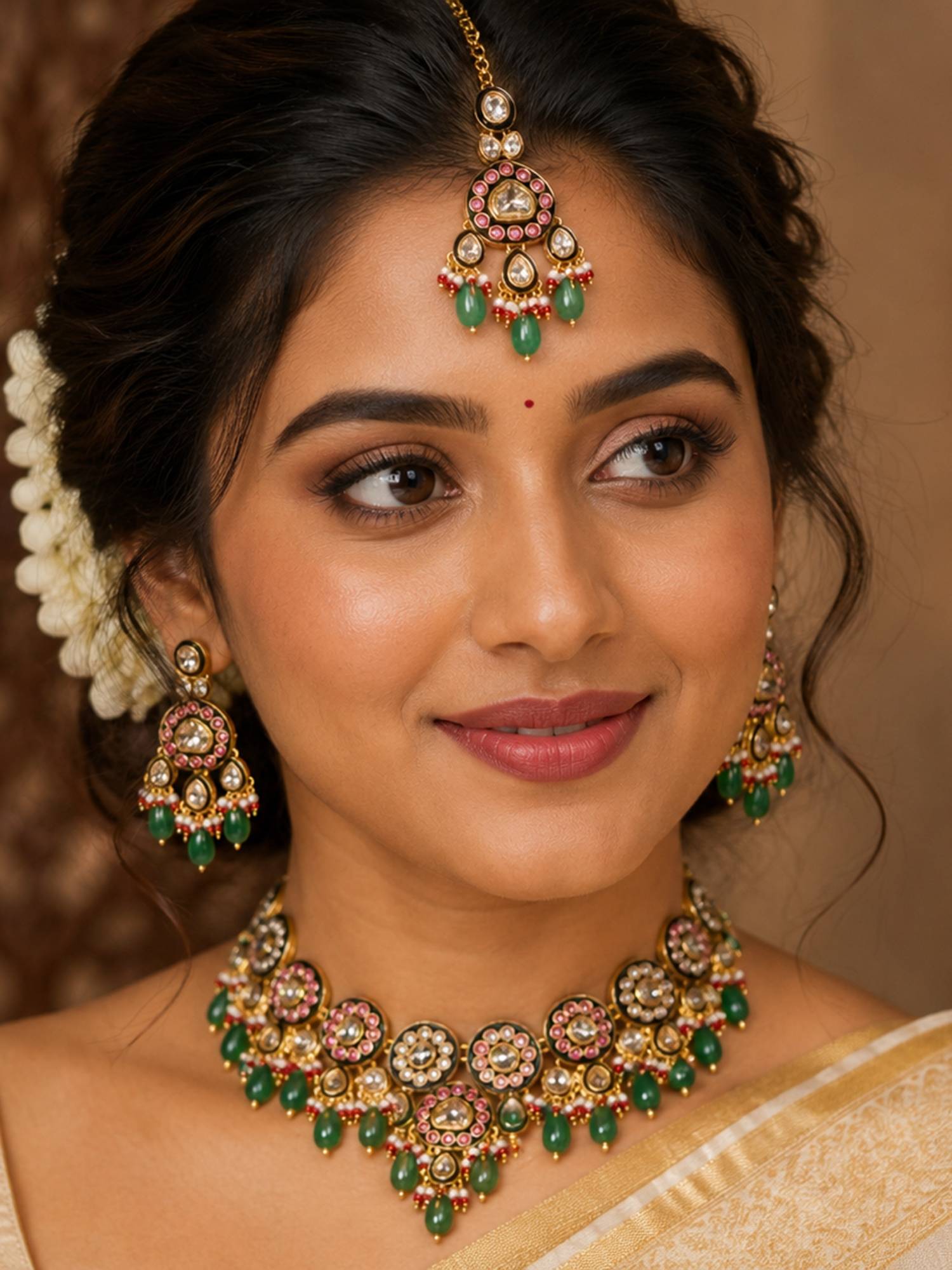 Fida Meenakari Embellishment Women Ethnic Jewellery Set