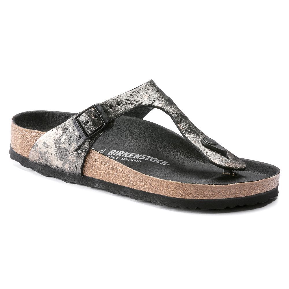 Metallic gizeh online birkenstocks