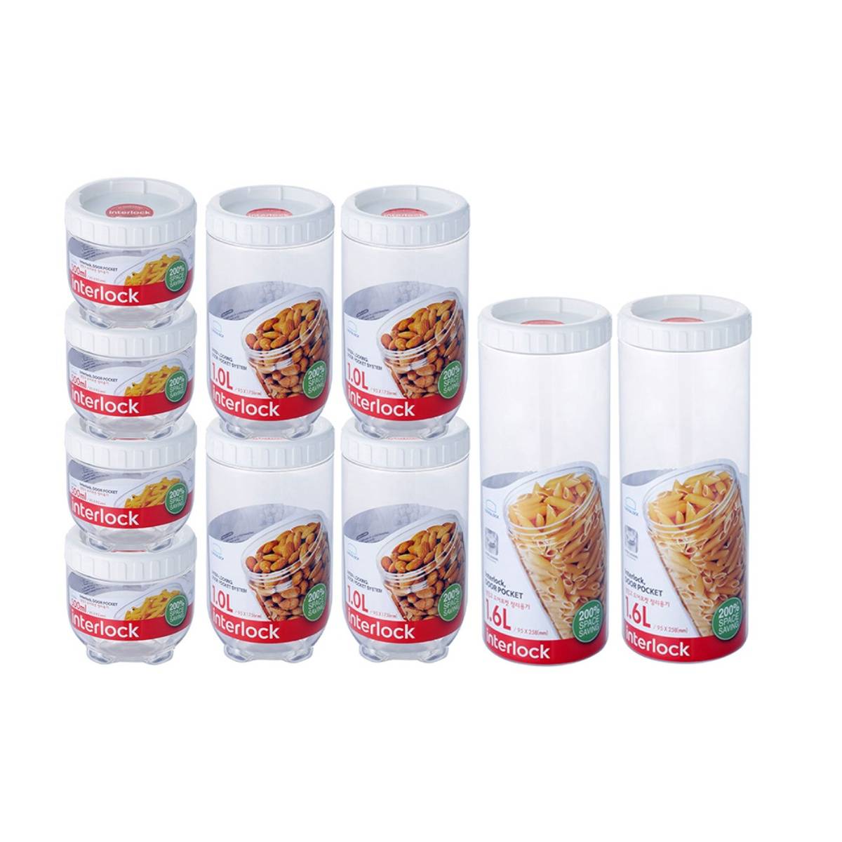 Buy Lock & Lock Interlock Refrigerator Food Storage Container (Set of ...