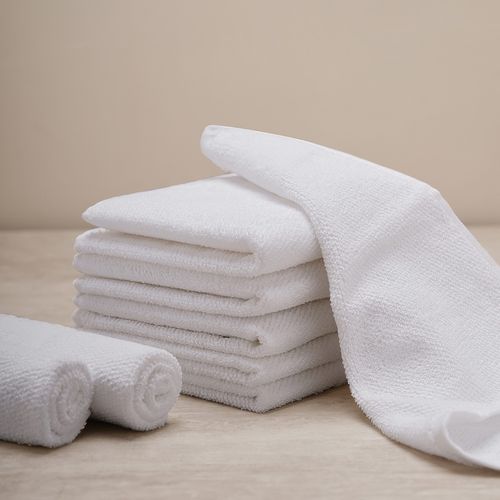 Buy Pure Home + Living Set of 8 White Cotton Face Towel Online