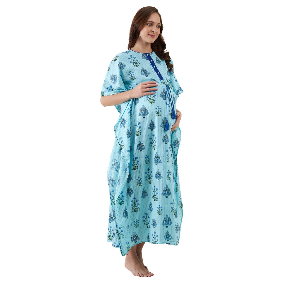 Geometric Print Multi Colour Maternity Kaftan