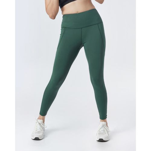 Bliss Club Women Forest Green The Ultimate Leggings with 4 pockets and  perfect ankle length (XS)