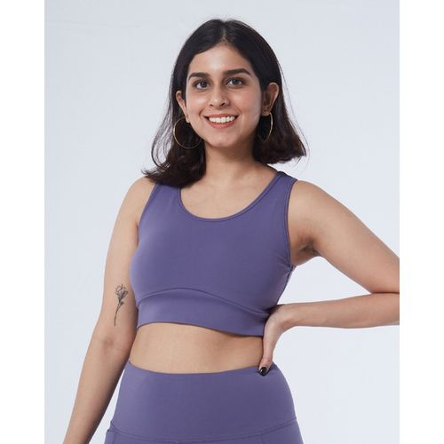 Buy Bliss Club Women Mauve The Ultimate Comfort Sports Bra With Easy Slip  In Pads and Full Coverage Online