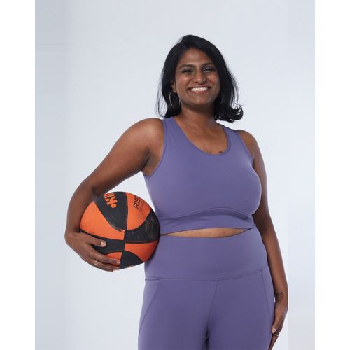 Buy Bliss Club Women Mauve The Ultimate Comfort Sports Bra With Easy Slip  In Pads and Full Coverage Online