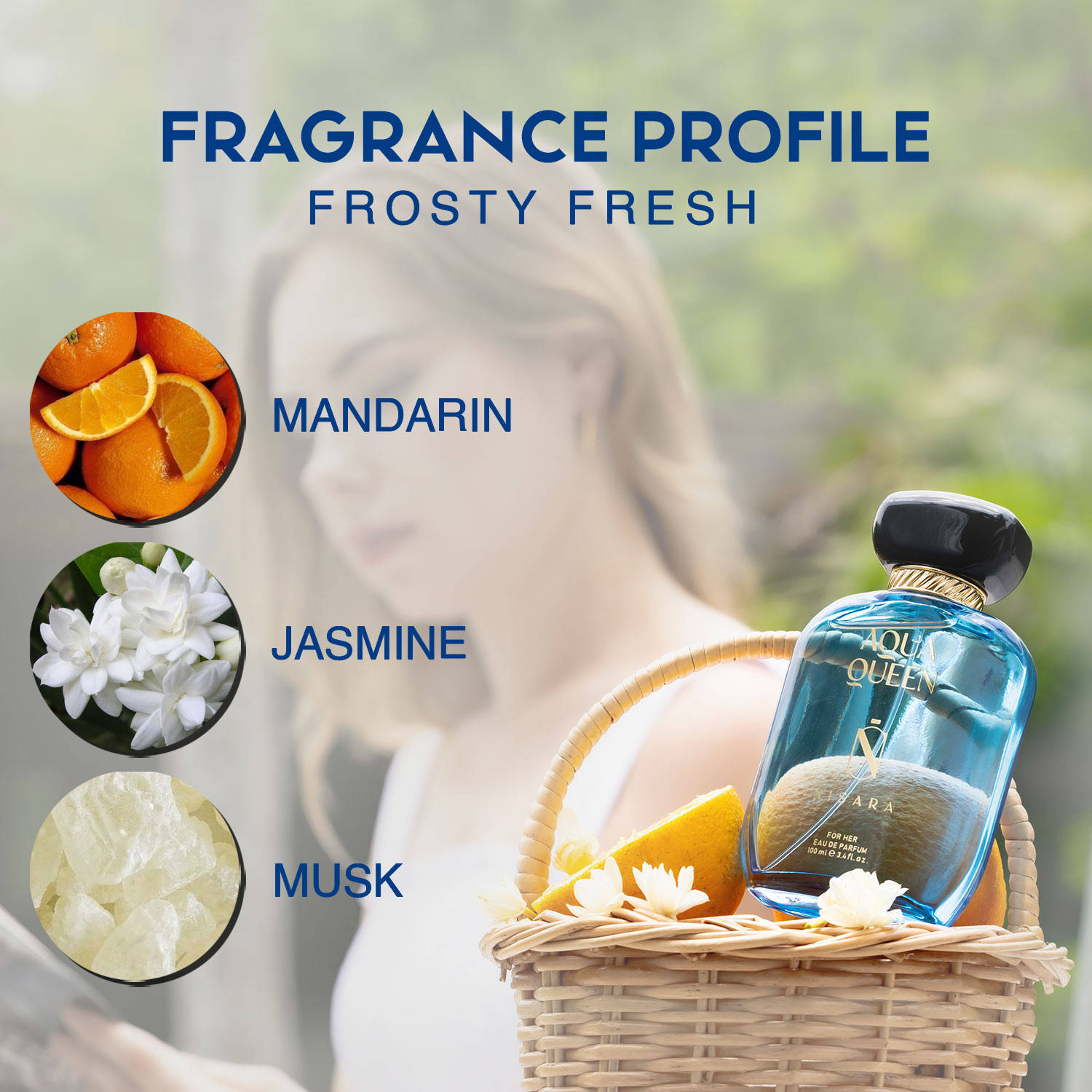 NISARA Aqua Queen-Perfume For Women,Eau De Parfum,Long Lasting Frosty Fresh,Marine & Amber Fragrance - view 2