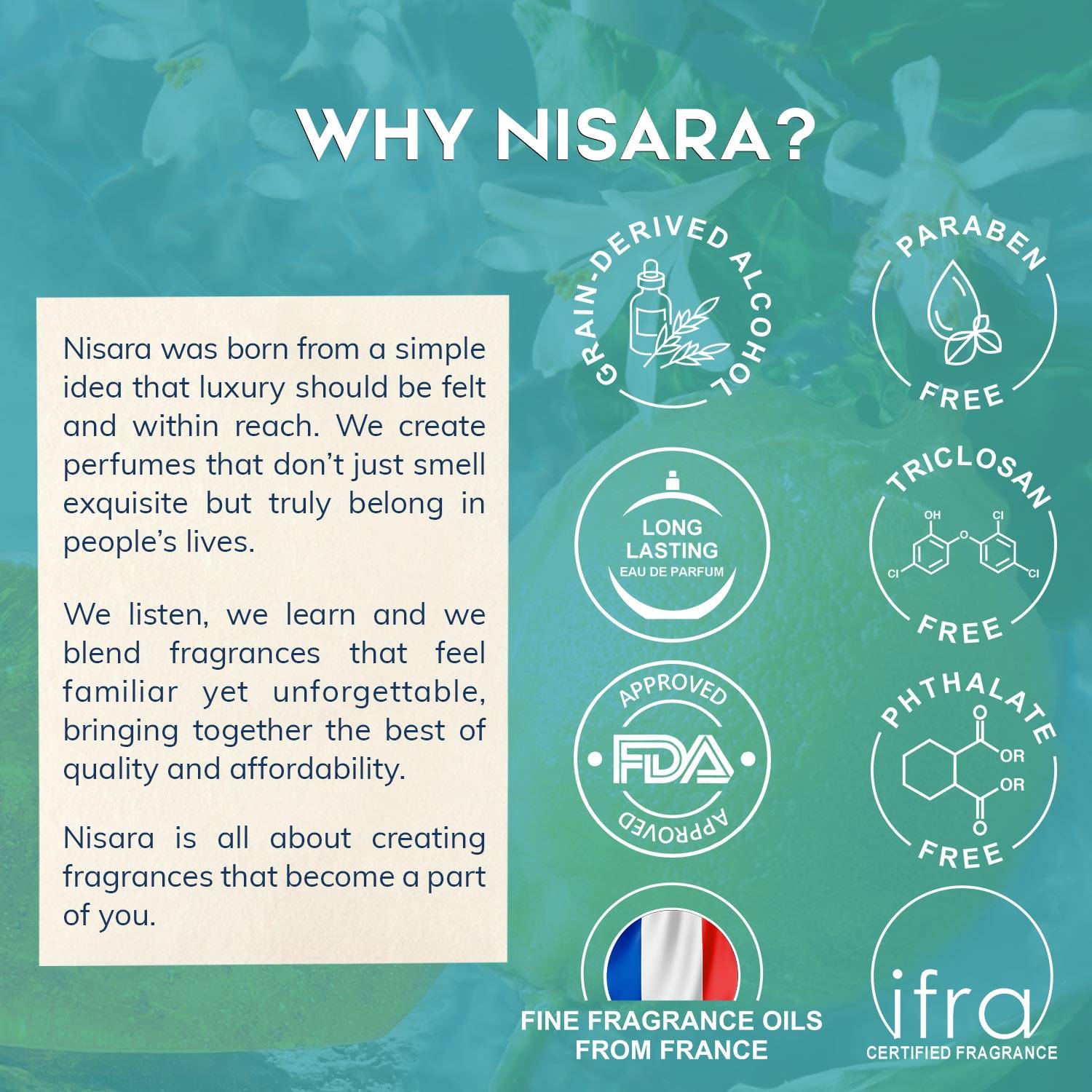 NISARA Aqua Queen-Perfume For Women,Eau De Parfum,Long Lasting Frosty Fresh,Marine & Amber Fragrance - view 3