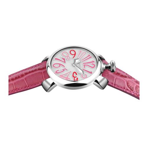 GaGa Milano Pink Leather Strap Watch Gaga Milano Watch Frame_One Pink Gold main image 2
