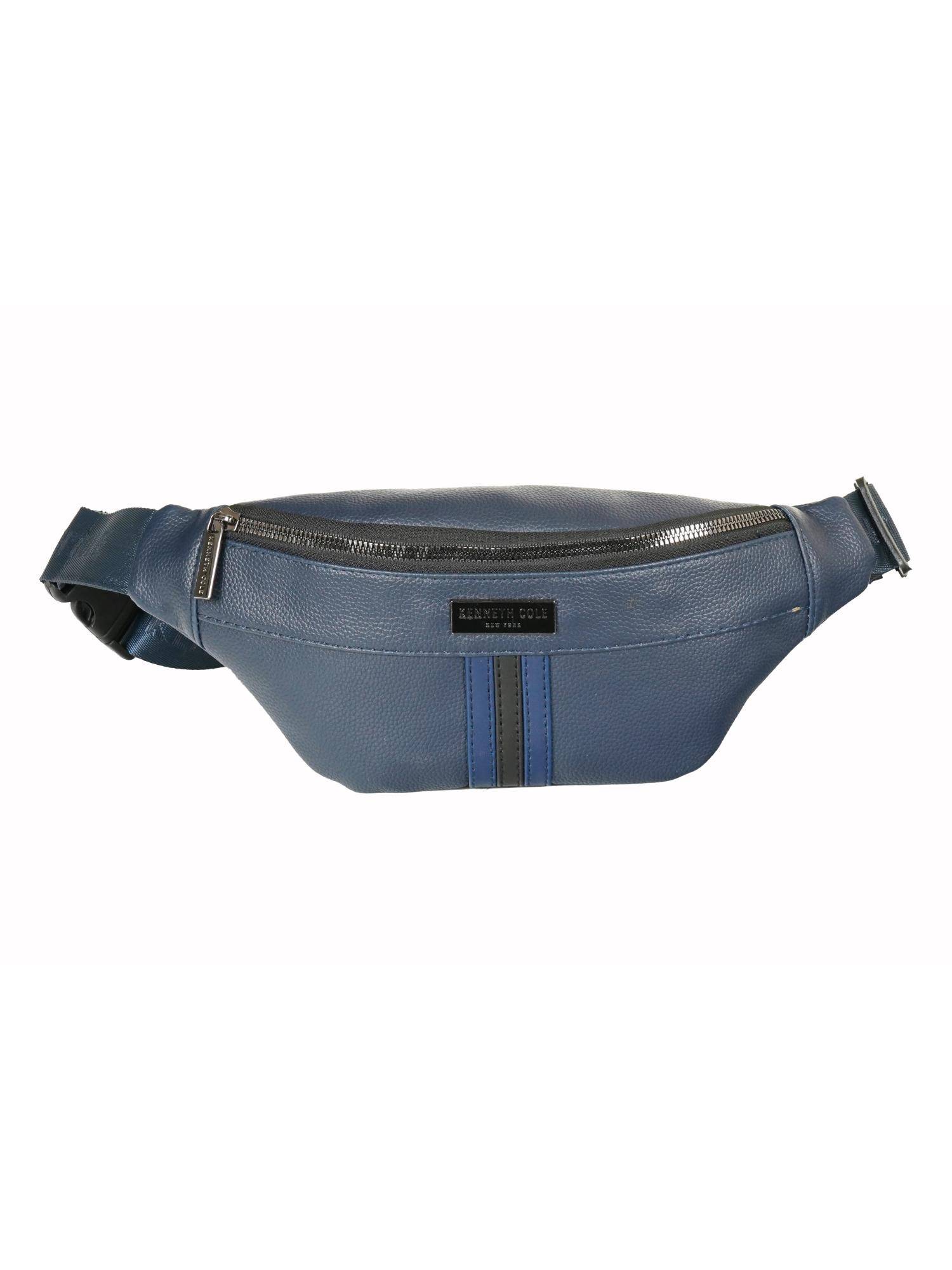 Kenneth Cole Navy Blue Waist Vegan Leather Belt Bag