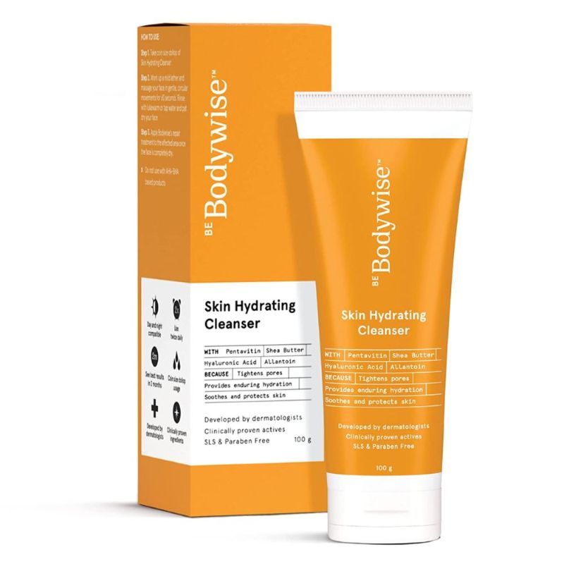 Be Bodywise Skin Hydrating Cleanser Hyaluronic Acid Face Wash For Dry